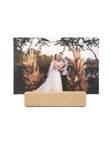 Wooden photo stand