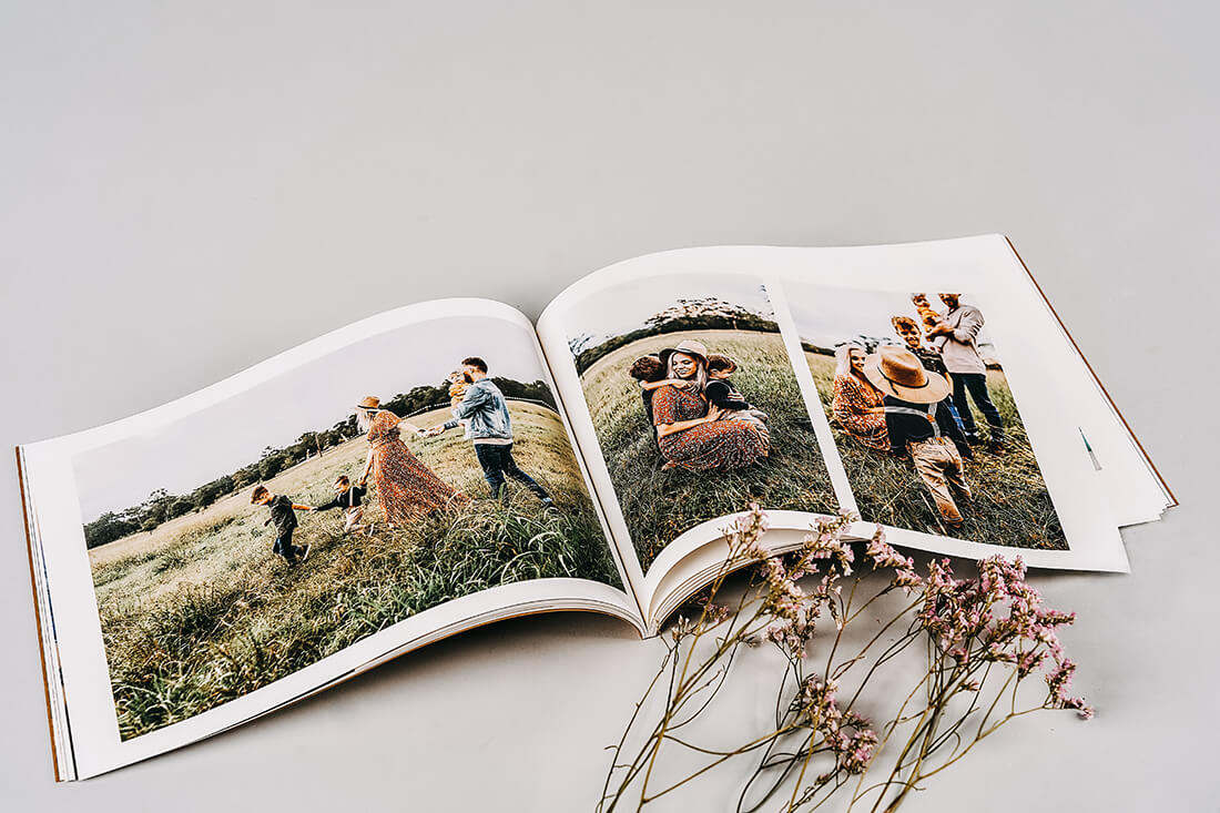 Online photo book with family photos