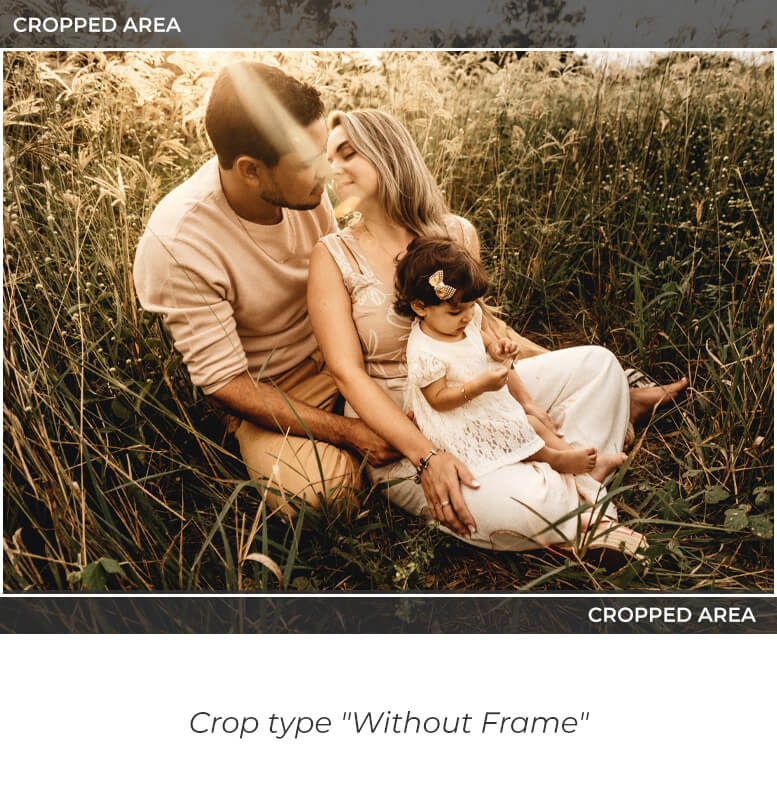 Crop type premium photo prints