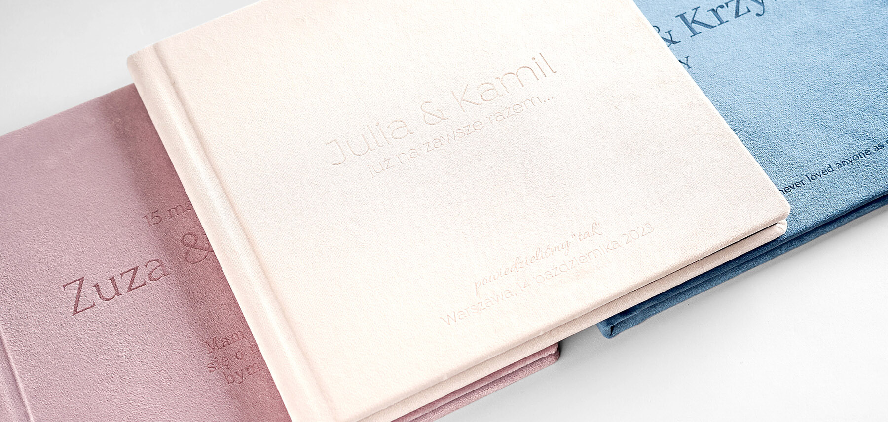 Fotoksiążka narzeczeńska. Okładki velvet