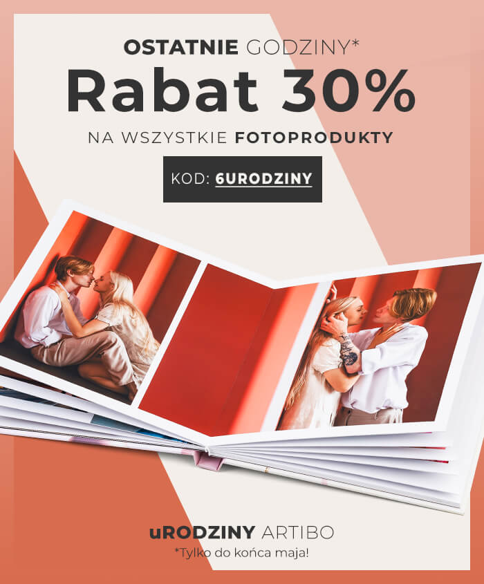 wszystkie fotoprodukty taniej przez caly maj 6 urodziny artibo