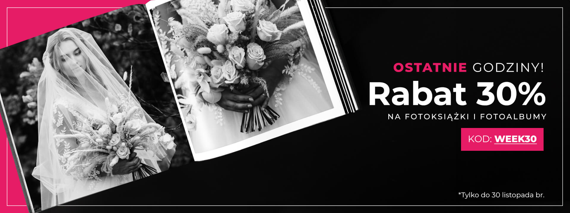 Oferta black week -30% na fotoksiążki i fotoalbumy z kodem week30