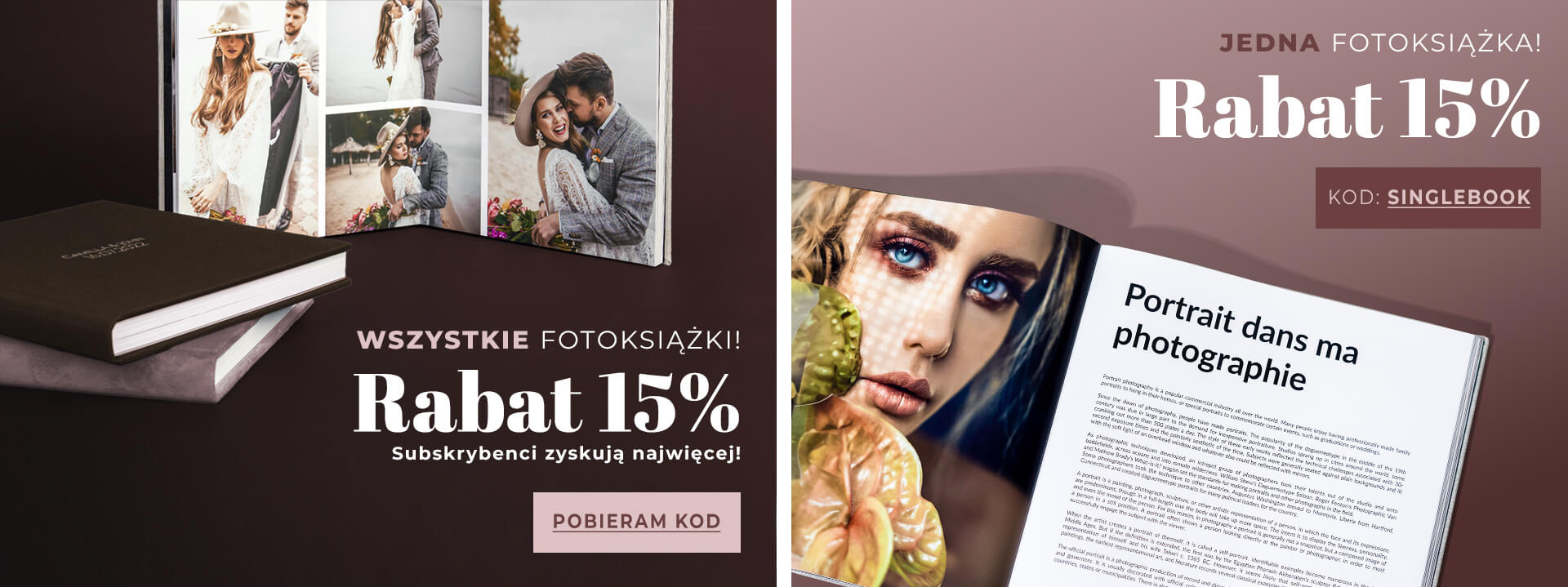 Subskrybenci zyskują więcej - pobierz kod na wszystkie fotoksiążki