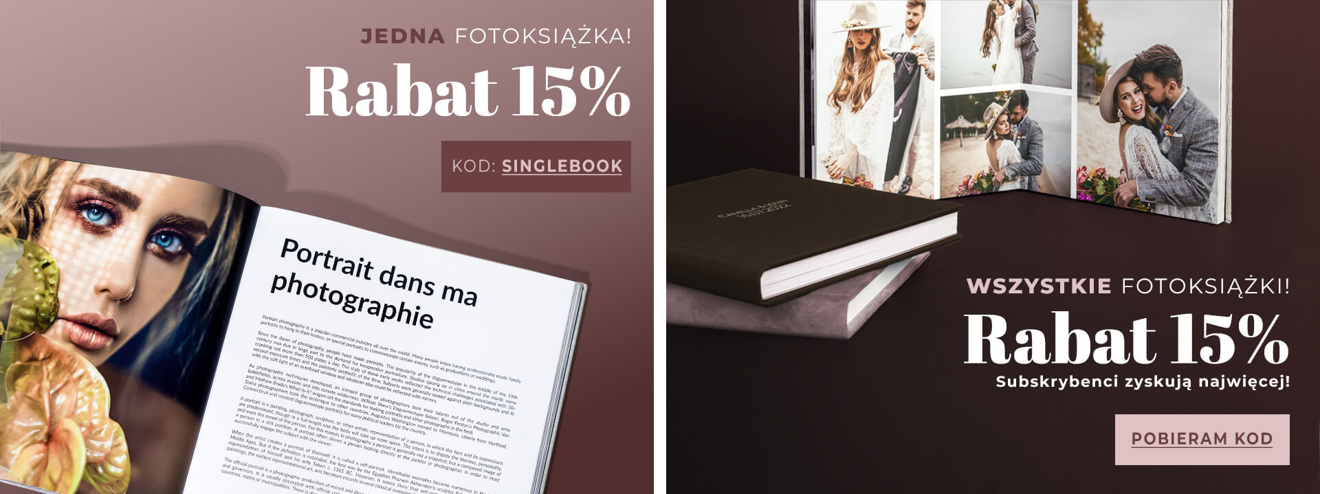 wszystkie fotoksiazki i fotoalbumy taniej dla subskrybentow