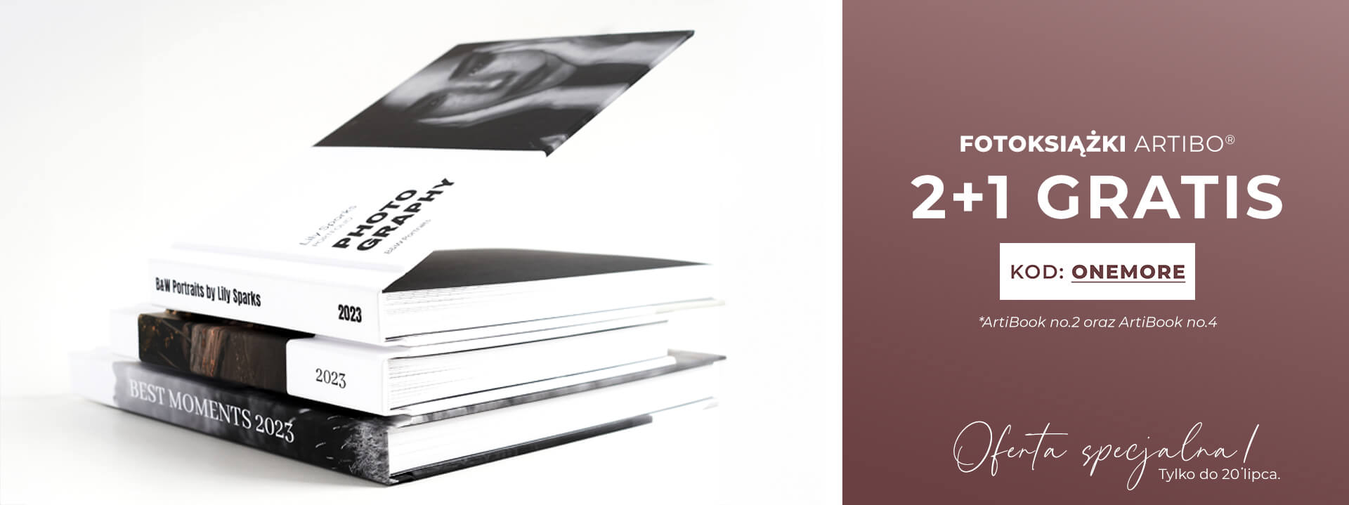Oferta 2+1 na fotoksiążkę klasyczną oraz premium