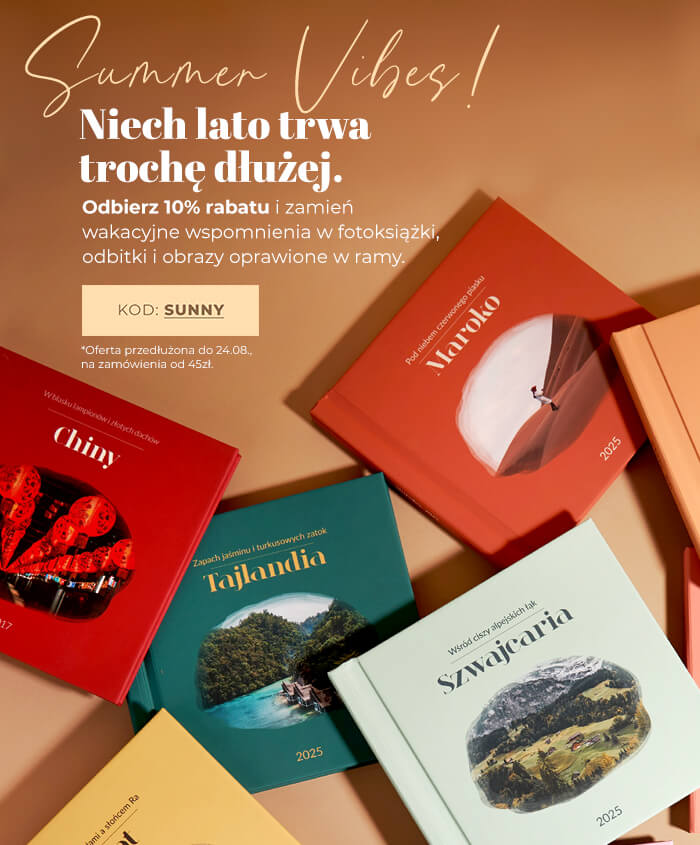 Summer vibes -10% na wszystko z kodem SUNNY