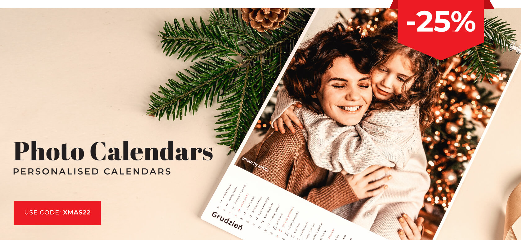 xMas gift personalised calendars with your photos