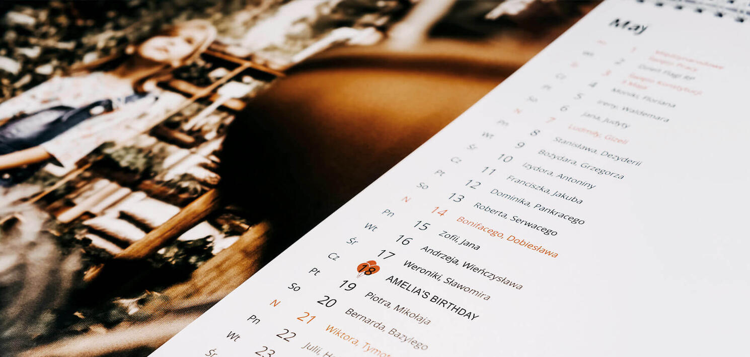 Classic photo calendar